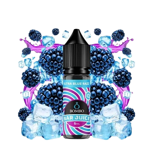 flavour ultra blue razz ice bar juice by bombo 5 ml minilongfill removebg preview