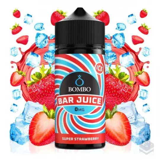 eliquid super strawberry ice bar juice bombo 100ml