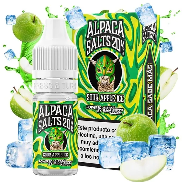 Alpaca Salts Sour Apple Ice 1 sales de nicotina alpaca sour apple ice 10-20mg