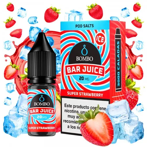 Bombo Bar Juice Super Strawberry 1 sales de nicotina super strawberry 10-20mg