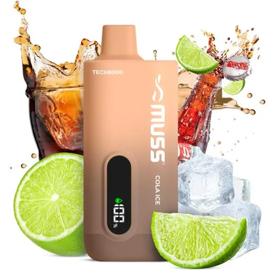 desechable muss tech8000 cola ice sin nicotina 8000 puff 1