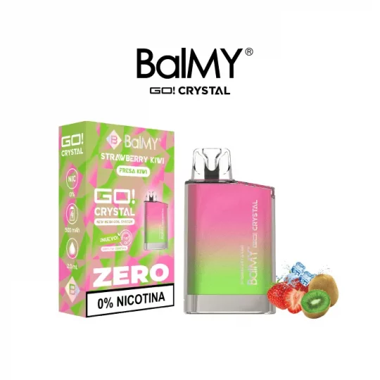 pod desechable balmy go crystal zero nicotina strawberry kiwi