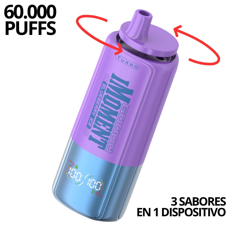 Imoment Turbo 60K Lima Limon / Redbull / Arándanos Ice 1 Imoment Turbo 60K Lima Limon / Redbull / Arándanos Ice