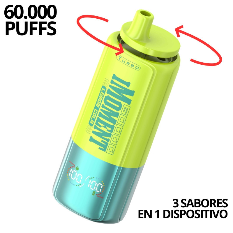 Imoment Turbo 60K Triple Melón / Limonada Cola/ Arándanos Ice 1 Imoment Turbo 60K Triple Melón / Limonada Cola/ Arándanos Ice