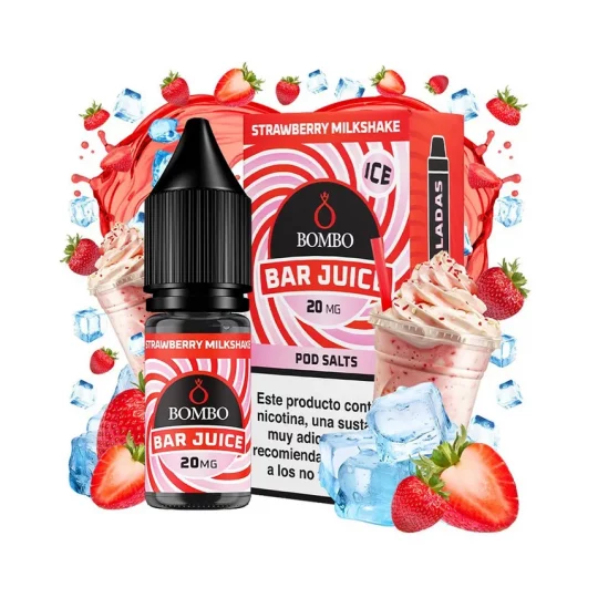 Bombo Bar Juice Strawberry Milkshake 3 sales bar juice by bombo strawberry milkshake ice