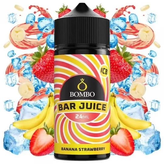 Aroma Bombo Bar Juice Strawberry Banana 2 aroma longfill banana strawberry ice bar juice by bombo 24ml